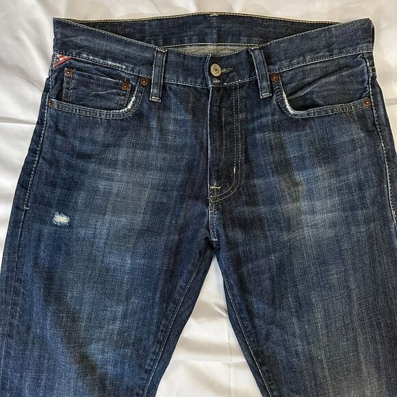 Ralph Lauren Denim & Supply Jeans Mens Actual Sz 32x29 Distressed Denim Straight - Picture 2 of 14